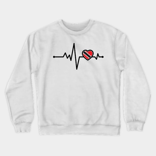 Trinidad and Tobago Heart Monitor Crewneck Sweatshirt by IslandConcepts